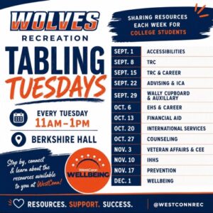 Rec Tabling Tuesdays flyer